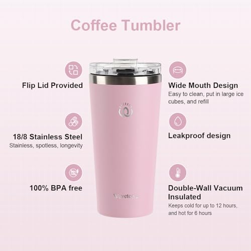16 oz Stainless Steel Insulated Coffee Tumbler Mug
