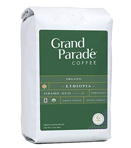 Organic Ethiopian Sidamo Guji Green Coffee Beans, 5lbs