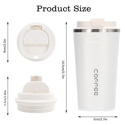 Senshuomy Insulated Travel Coffee Mug with Seal Lid