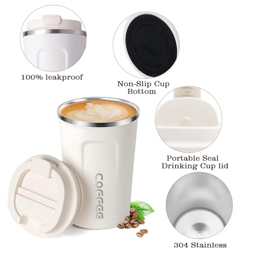Senshuomy Insulated Travel Coffee Mug with Seal Lid