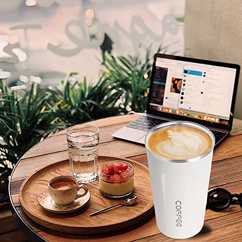 Senshuomy Insulated Travel Coffee Mug with Seal Lid