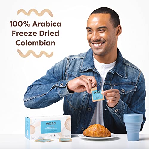 Waka Premium Instant Coffee Medium Roast, 50 Packets