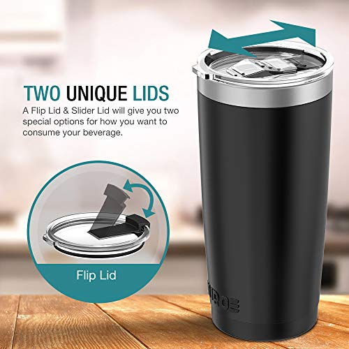 Juro 20 Oz Stainless Steel Travel Tumbler - Black