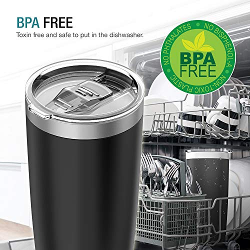 Juro 20 Oz Stainless Steel Travel Tumbler - Black