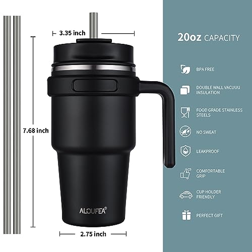 ALOUFEA 20 oz Insulated Coffee Travel Tumbler