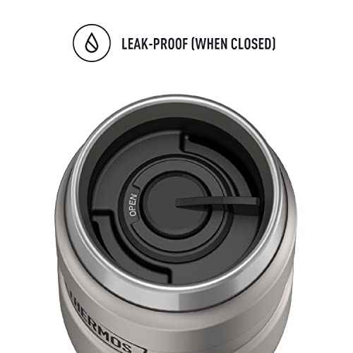 Stainless King Vacuum-Insulated Travel Tumbler, 16oz, Matte Steel