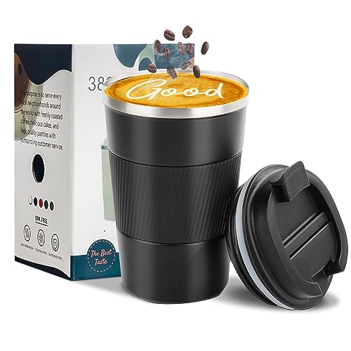 14oz Insulated Coffee Travel Mug, Leak-proof Reusable Cup