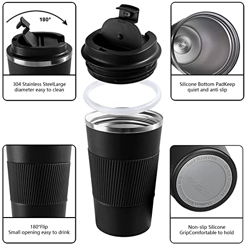 14oz Insulated Coffee Travel Mug, Leak-proof Reusable Cup