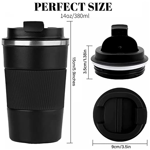 14oz Insulated Coffee Travel Mug, Leak-proof Reusable Cup
