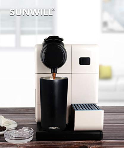 SUNWILL 12oz Insulated Coffee Travel Mug, Double Wall Steel