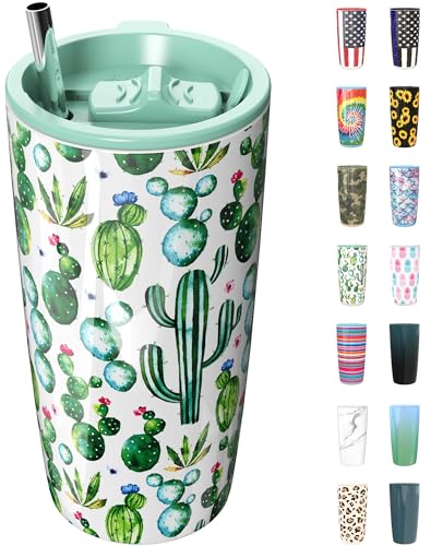 TILUCK 20oz Stainless Steel Coffee Tumbler with Straw