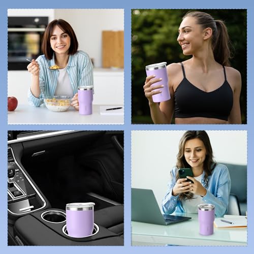 12 oz Insulated Stainless Steel Coffee Tumbler with Lid