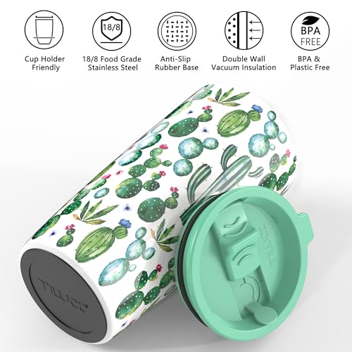 TILUCK 20oz Stainless Steel Coffee Tumbler with Straw