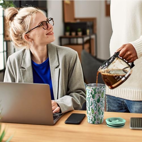 TILUCK 20oz Stainless Steel Coffee Tumbler with Straw