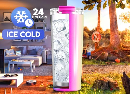 Meoky 24 oz Insulated Travel Coffee Mug (Carnival)