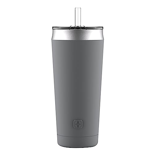 Ello Beacon 24 oz Stainless Steel Tumbler, Grey