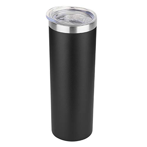 Black Stainless Steel 20 oz Skinny Tumbler Mug
