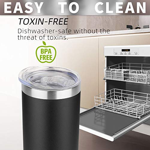 Black Stainless Steel 20 oz Skinny Tumbler Mug