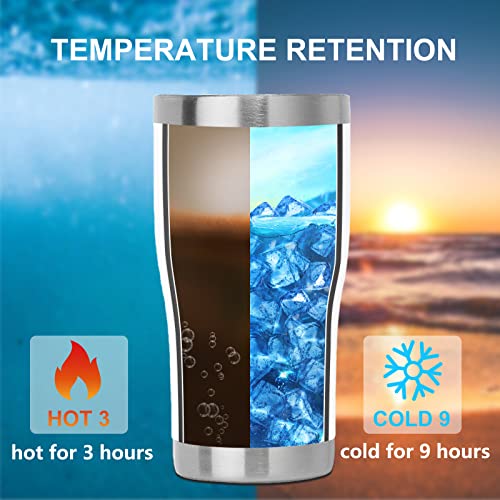 White Stainless Steel 20oz Travel Coffee Tumbler Mug