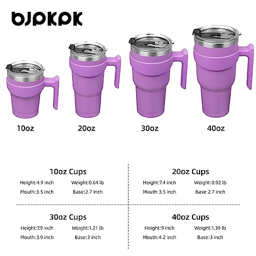10oz Insulated Tumbler with Handle, Lid, Straw, Lavender