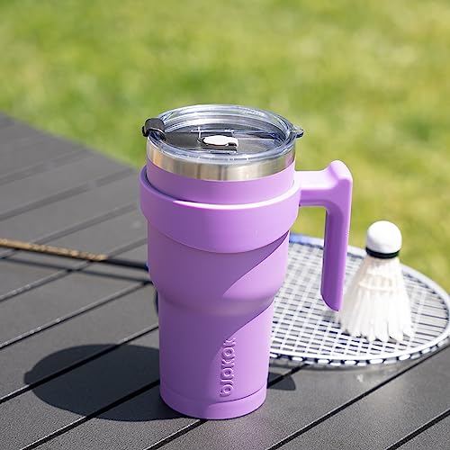 10oz Insulated Tumbler with Handle, Lid, Straw, Lavender