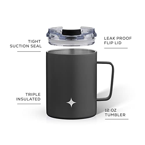 JoyJolt 12 oz Insulated Tumbler with Handle, Lid