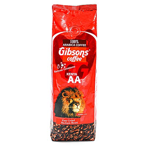 GIBSONS Kenya AA Whole Bean Coffee - Smooth & Flavorful Medium Roast