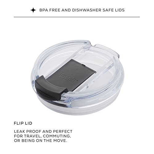 JoyJolt 12 oz Insulated Tumbler with Handle, Lid