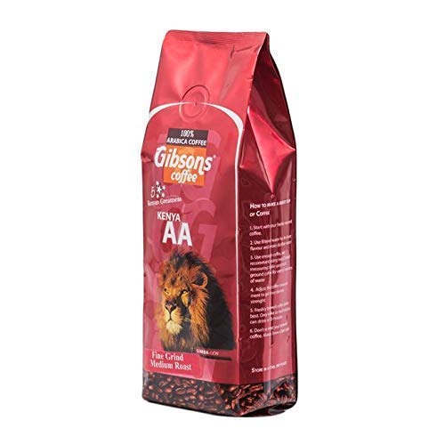 GIBSONS Kenya AA Whole Bean Coffee - Smooth & Flavorful Medium Roast