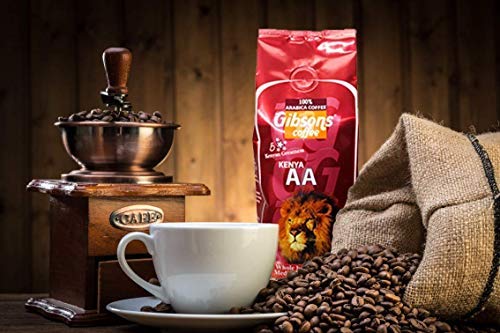 GIBSONS Kenya AA Whole Bean Coffee - Smooth & Flavorful Medium Roast