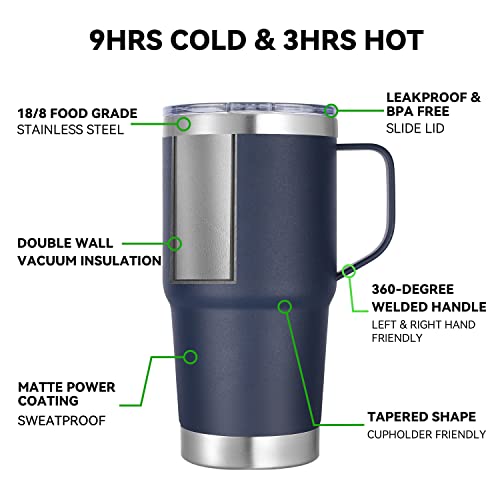 20 oz Stainless Steel Insulated Coffee Tumbler Cup