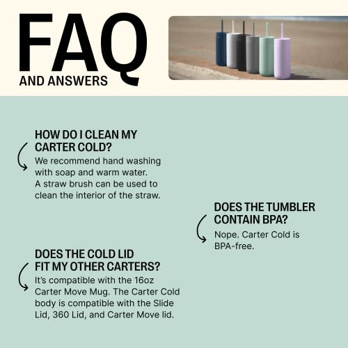 16 oz Carter Cold Travel Mug for Iced Coffee