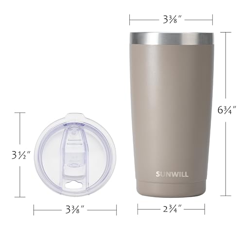 20 oz Stainless Steel Travel Coffee Tumbler - Taupe