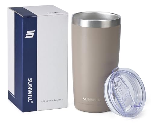 20 oz Stainless Steel Travel Coffee Tumbler - Taupe