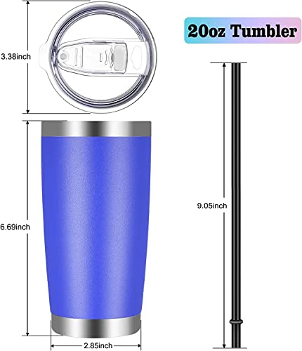 20oz Stainless Steel Tumbler with Lid and Straw
