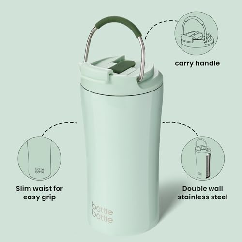 Insulated Coffee Tumbler with Lid and Straw 12oz