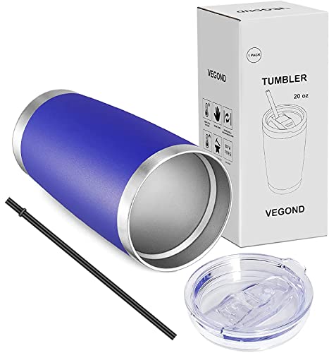 20oz Stainless Steel Tumbler with Lid and Straw