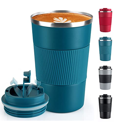 Insulated 12oz Coffee Travel Mug with Leakproof Lid