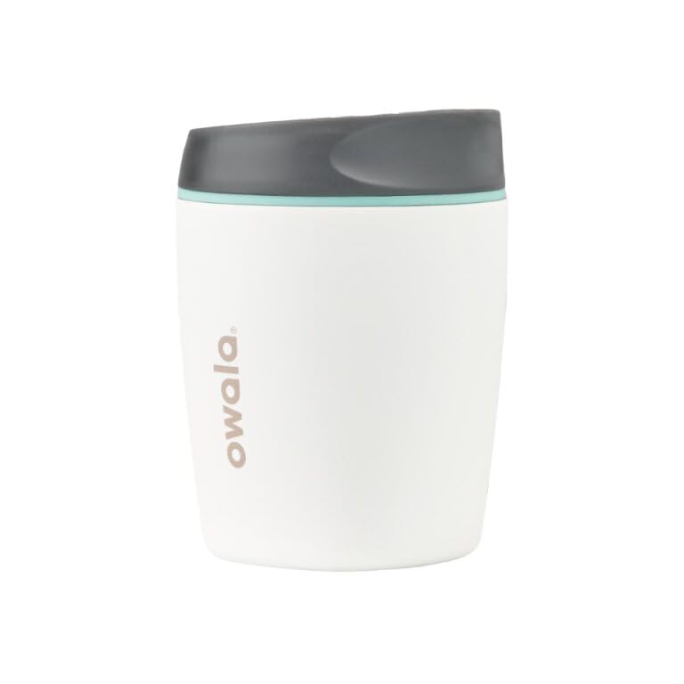 Owala SmoothSip Stainless Steel Coffee Tumbler, 10oz White