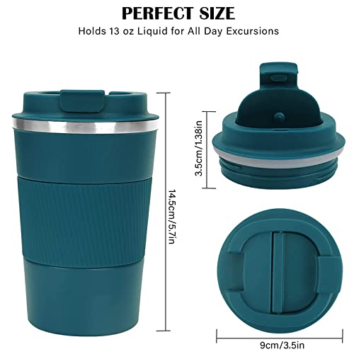 Insulated 12oz Coffee Travel Mug with Leakproof Lid