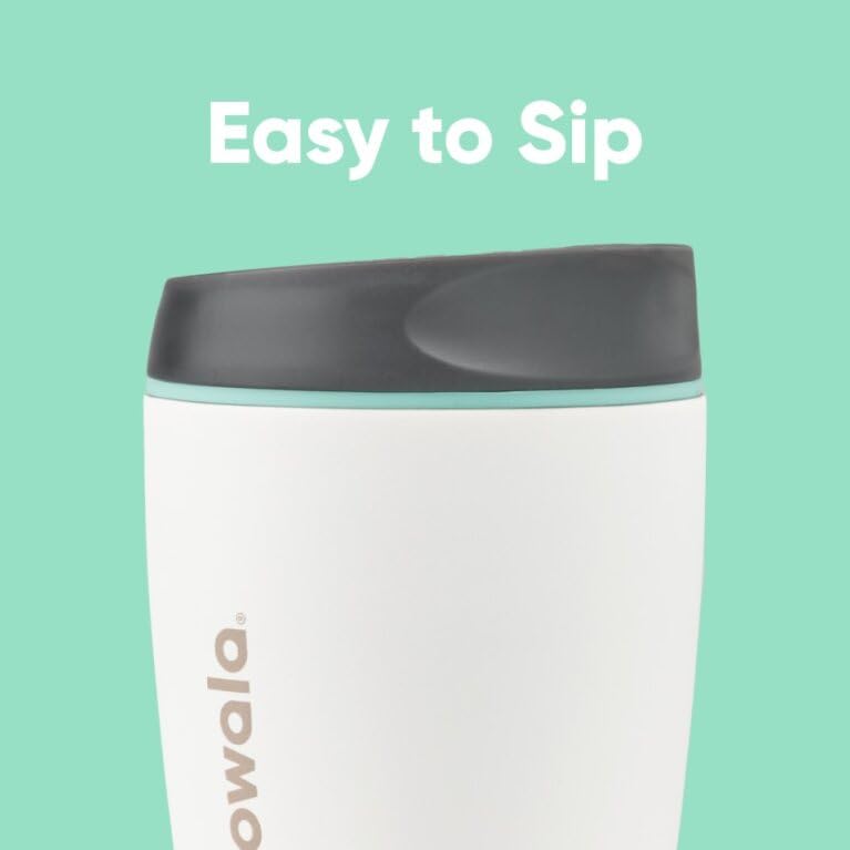 Owala SmoothSip Stainless Steel Coffee Tumbler, 10oz White
