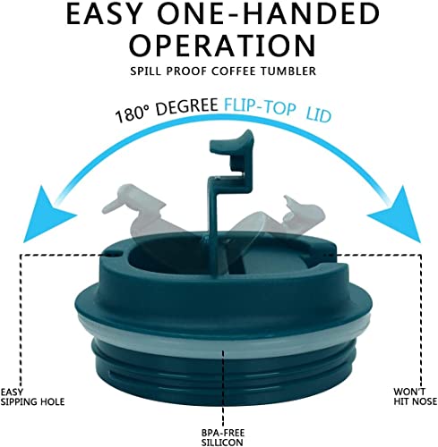 Insulated 12oz Coffee Travel Mug with Leakproof Lid
