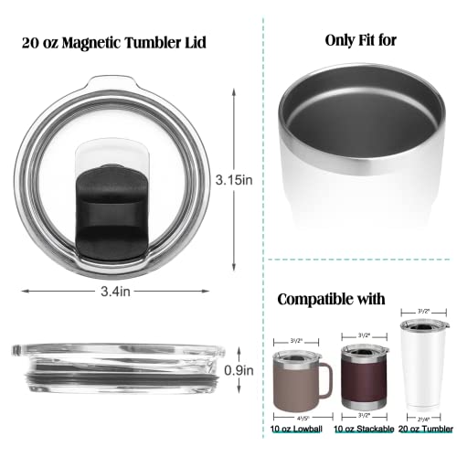 4 Pack 20 oz Magnetic Tumbler Lid for Yeti