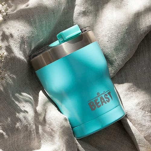 Aquamarine Blue Stainless Steel Coffee Tumbler 10oz