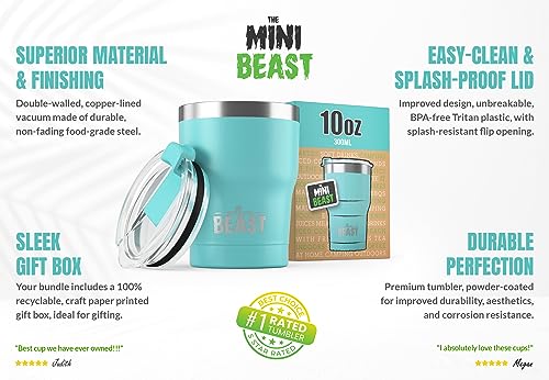 Aquamarine Blue Stainless Steel Coffee Tumbler 10oz