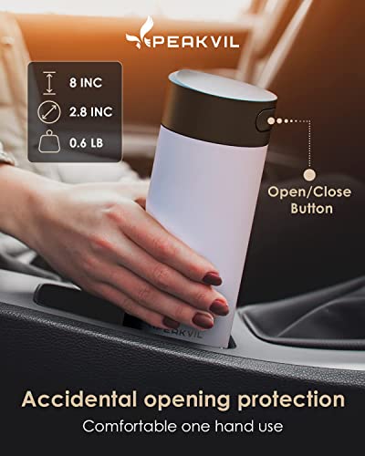 12 Oz Insulated Coffee Mug with Push Button Lid