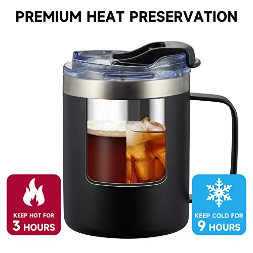 Aloufea 12oz Stainless Steel Insulated Coffee Tumbler