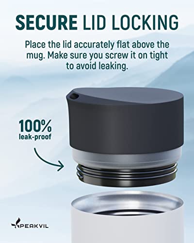 12 Oz Insulated Coffee Mug with Push Button Lid