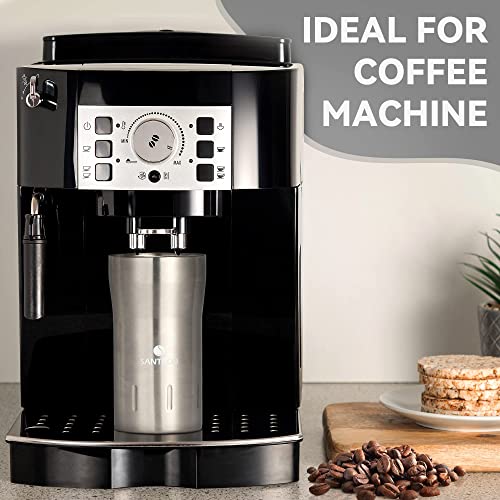 SANTECO Insulated Travel Coffee Mug, 12 oz Silver