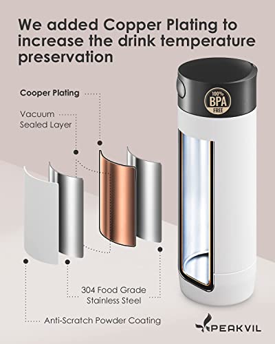 12 Oz Insulated Coffee Mug with Push Button Lid